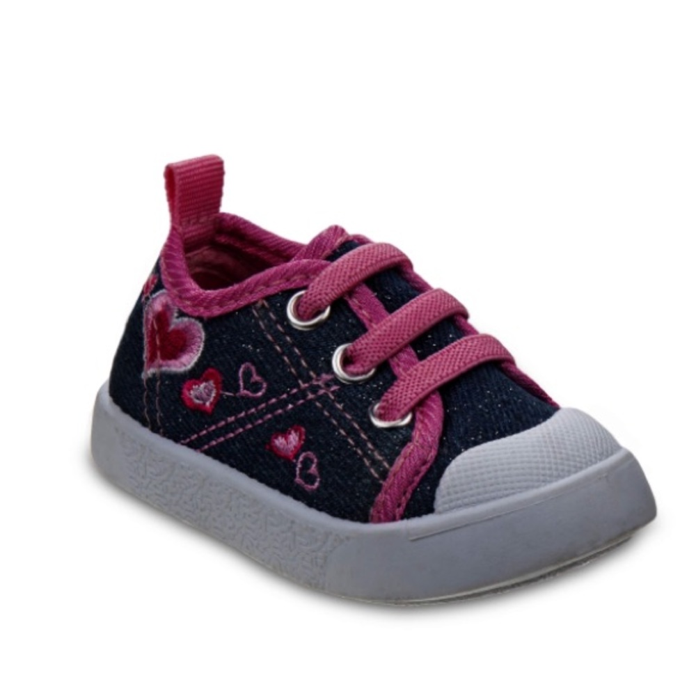 Beverly Hills Polo Club Infant Girls Denim Hearts Fashion Sneakers